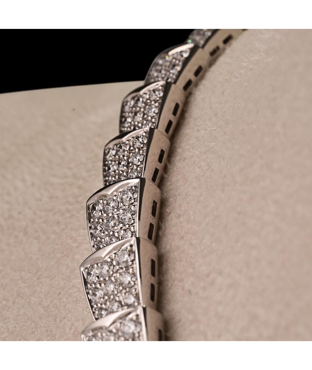 BVLGARI Серебряное колье из белого золота, фото 5