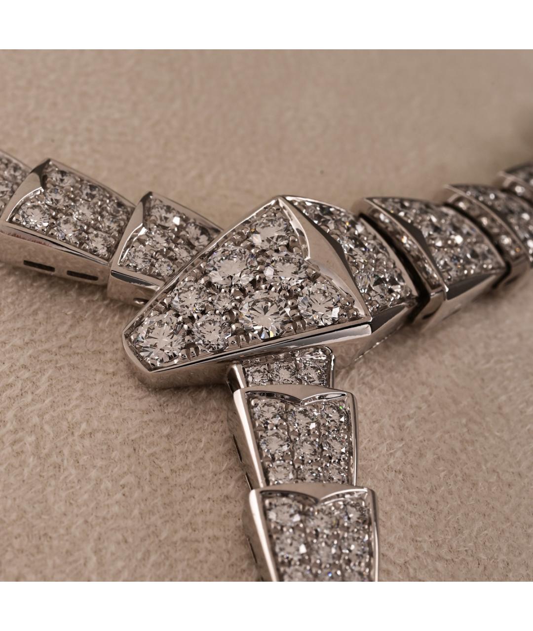 BVLGARI Серебряное колье из белого золота, фото 3