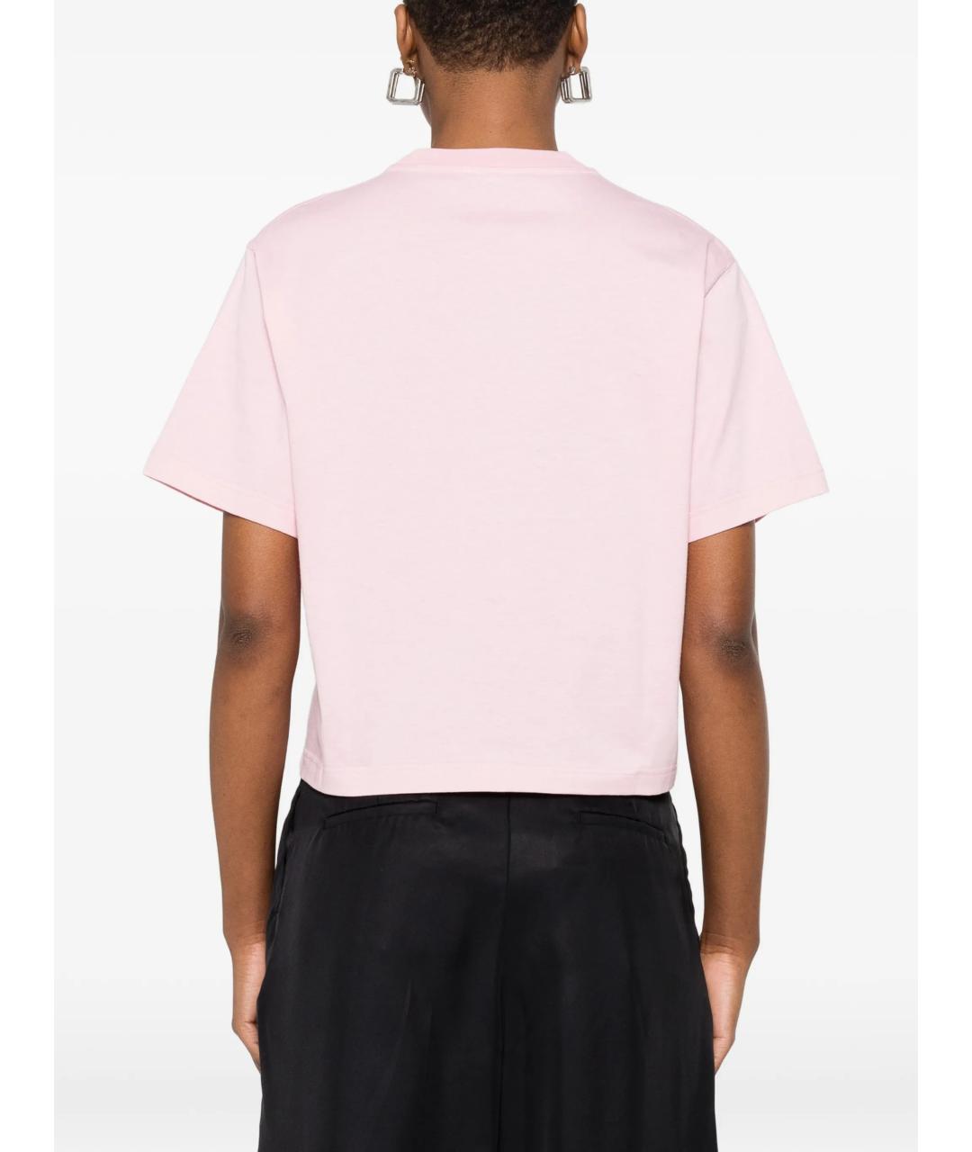 VERSACE Розовая хлопковая футболка, фото 4