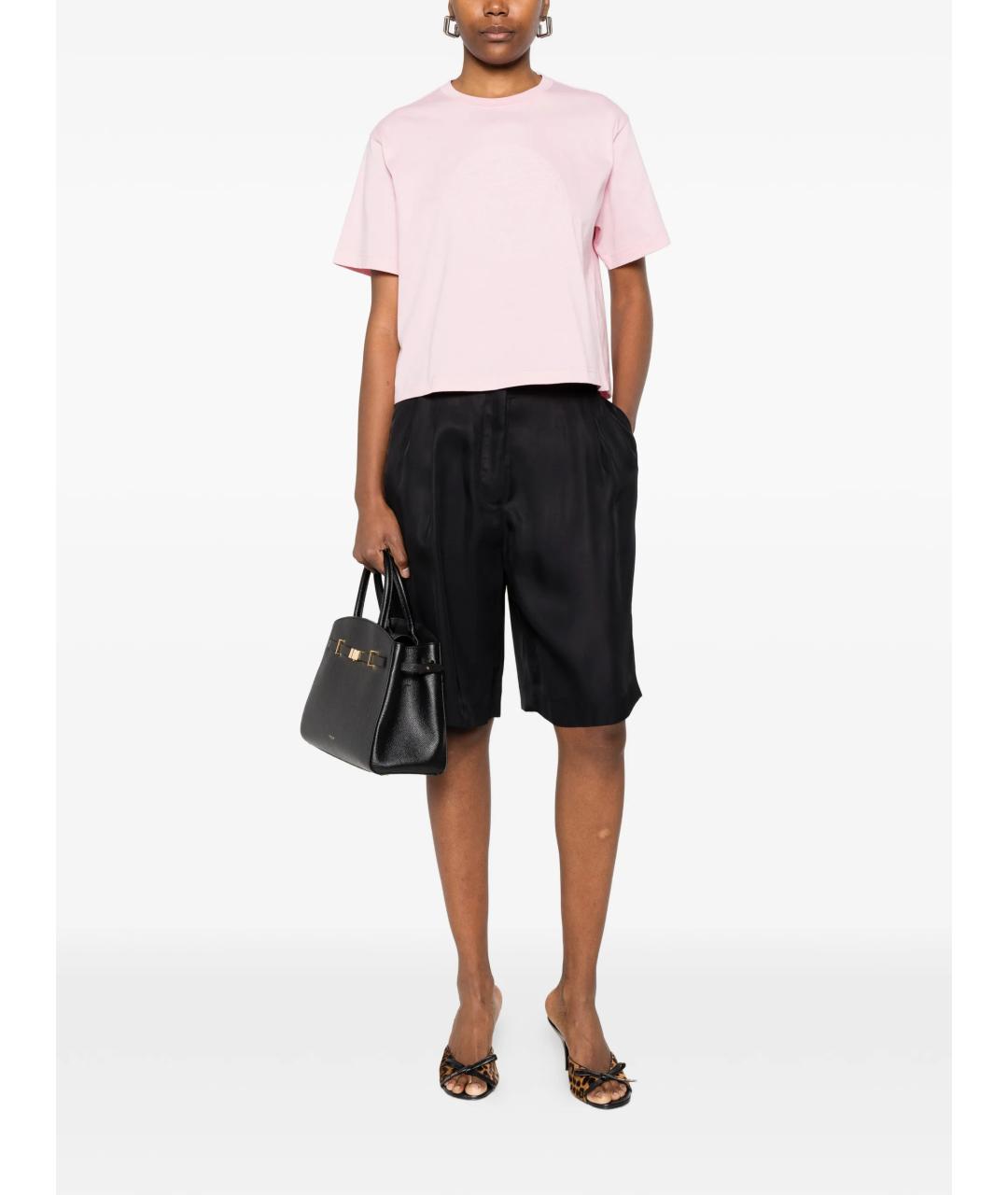 VERSACE Розовая хлопковая футболка, фото 2