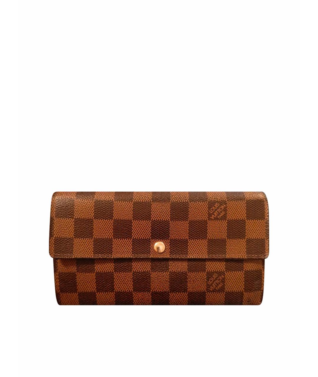 LOUIS VUITTON Коричневый кошелек, фото 1