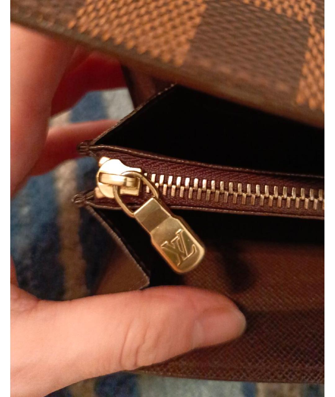 LOUIS VUITTON Коричневый кошелек, фото 7