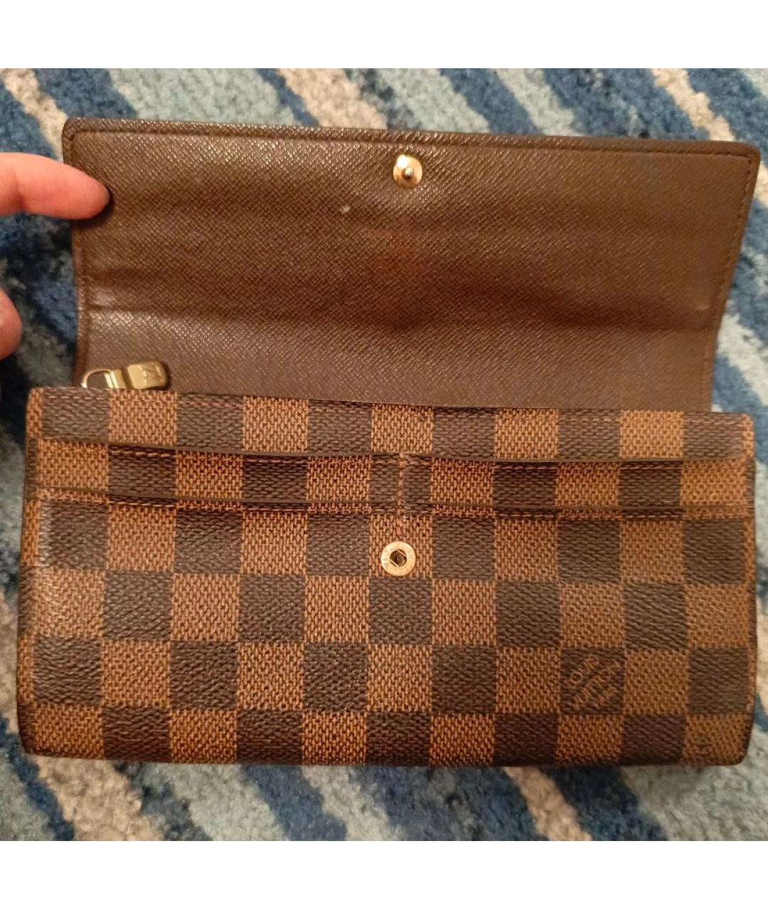 LOUIS VUITTON Коричневый кошелек, фото 4