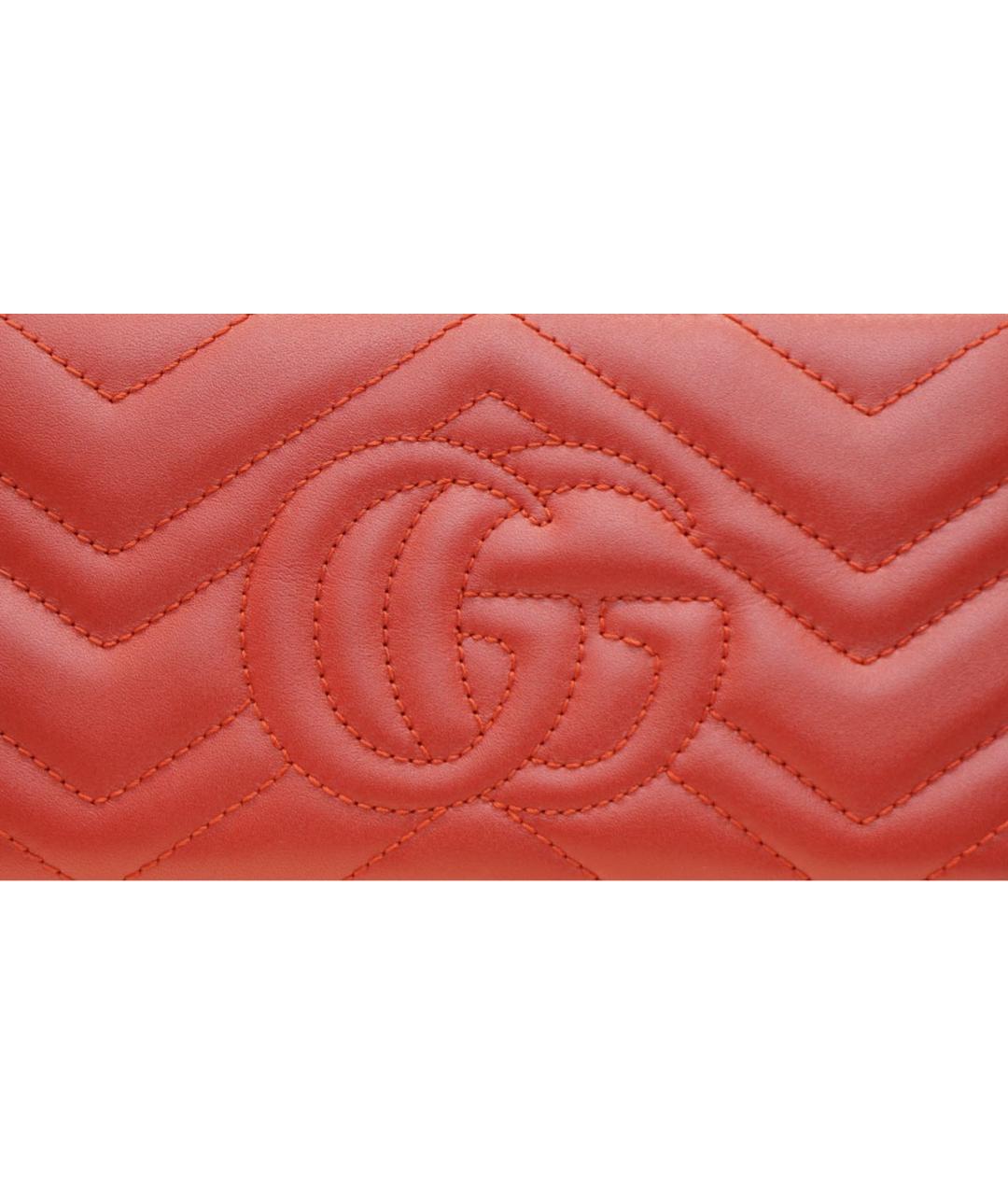 GUCCI Красный кожаный кошелек, фото 5