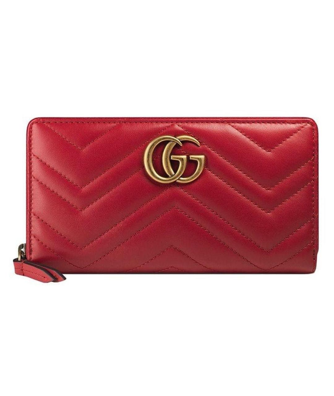 GUCCI Красный кожаный кошелек, фото 1