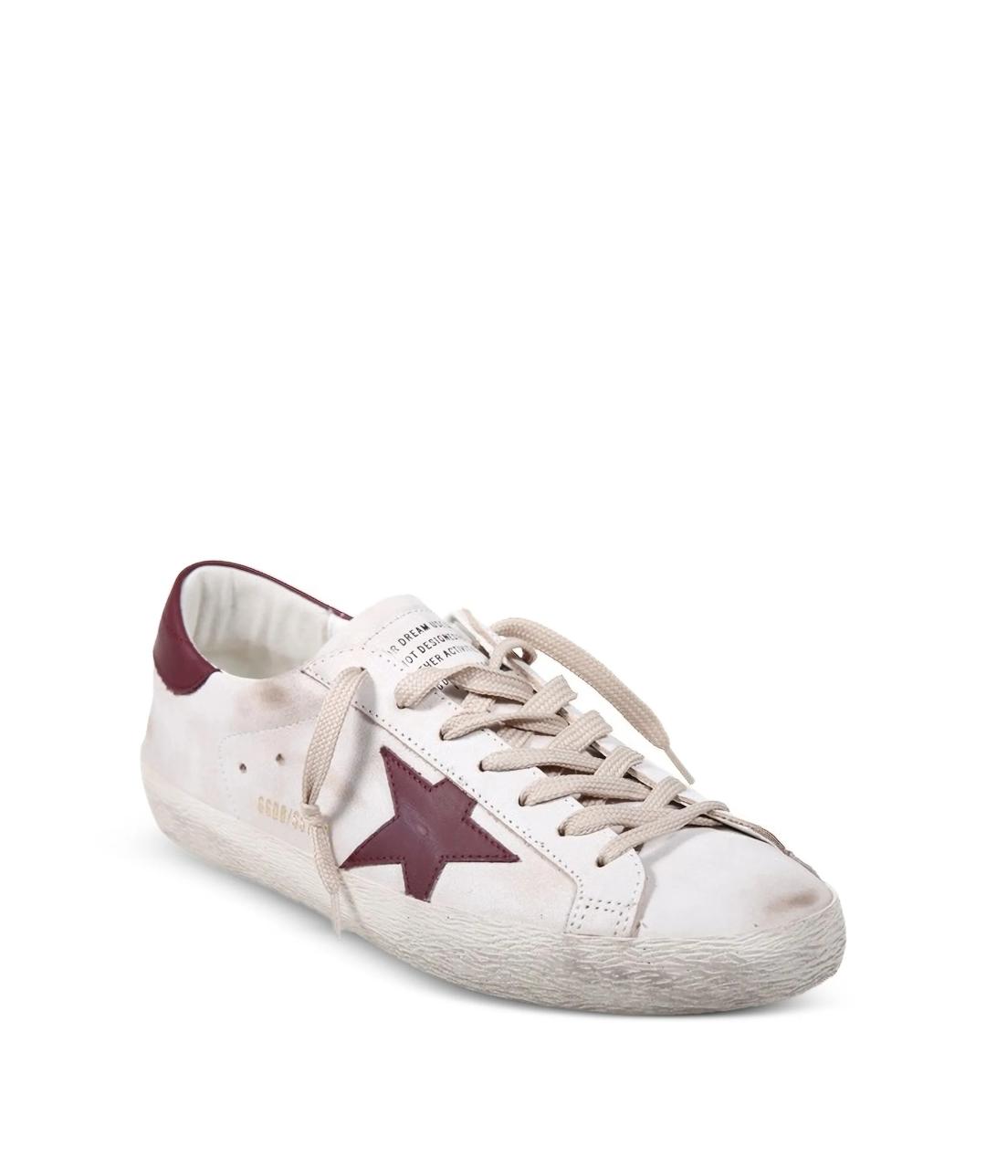 GOLDEN GOOSE DELUXE BRAND Белые кожаные низкие кроссовки / кеды, фото 2