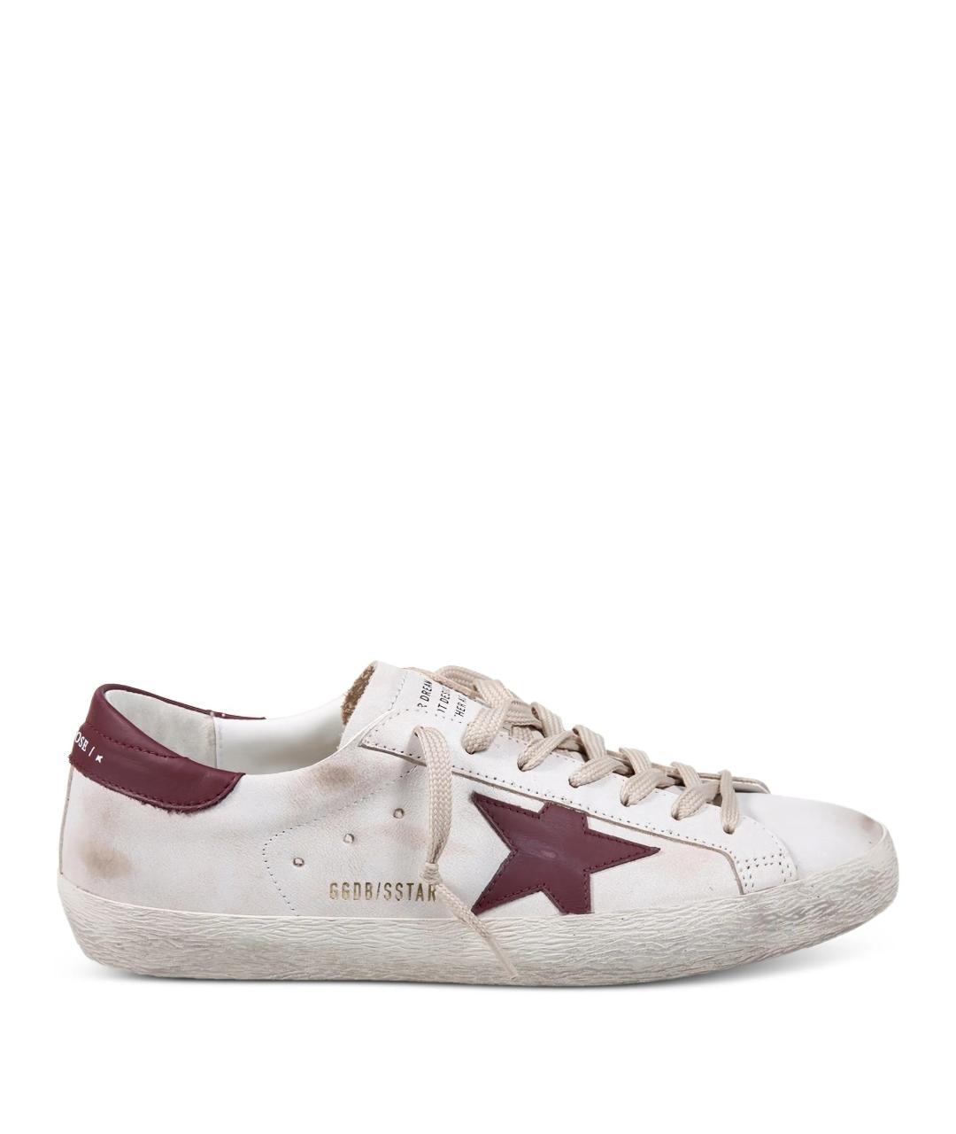 GOLDEN GOOSE DELUXE BRAND Белые кожаные низкие кроссовки / кеды, фото 1