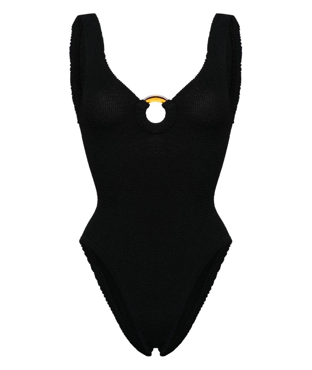 HUNZA G Черный полиамидовый купальник, фото 1