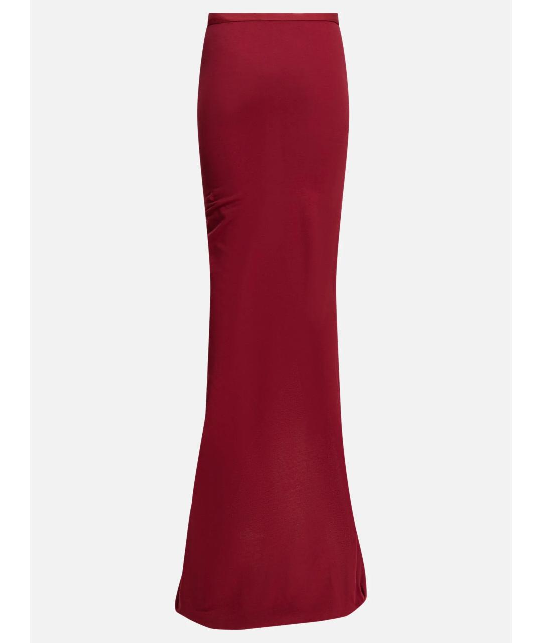 MONCLER Красная хлопковая юбка макси, фото 2