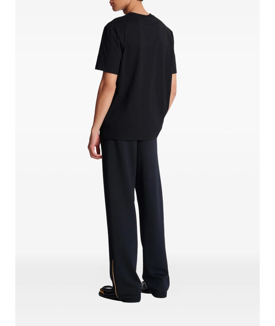 BALMAIN Черная хлопковая футболка, фото 4