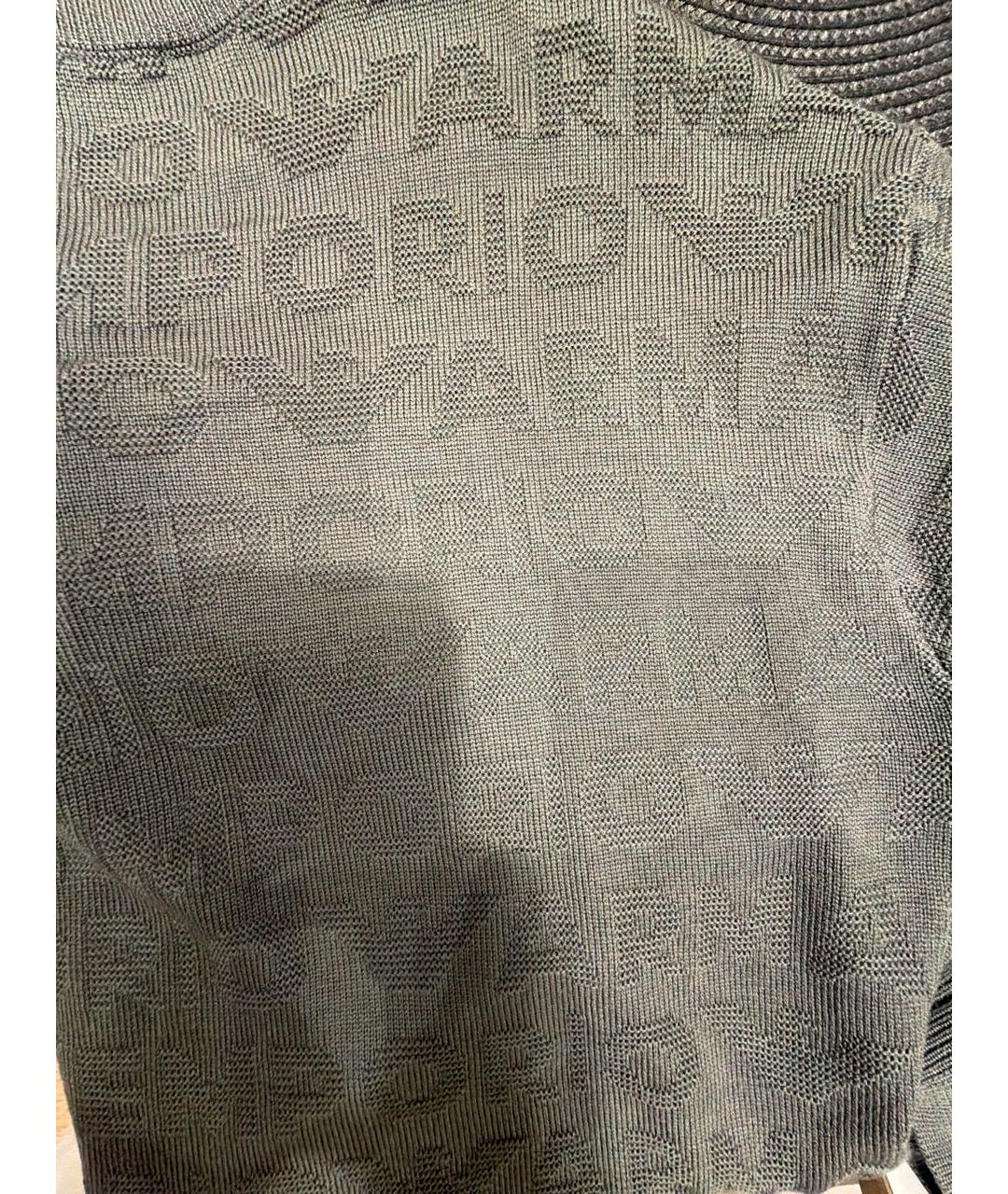 EMPORIO ARMANI Зеленый шерстяной джемпер / свитер, фото 4