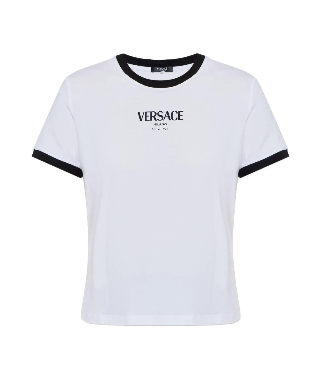 VERSACE Белая вискозная футболка, фото 1