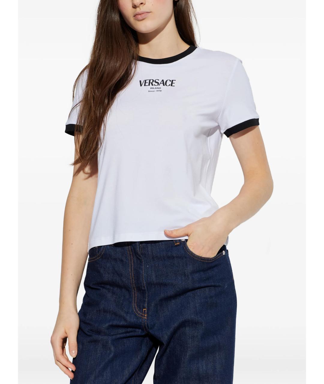 VERSACE Белая вискозная футболка, фото 3