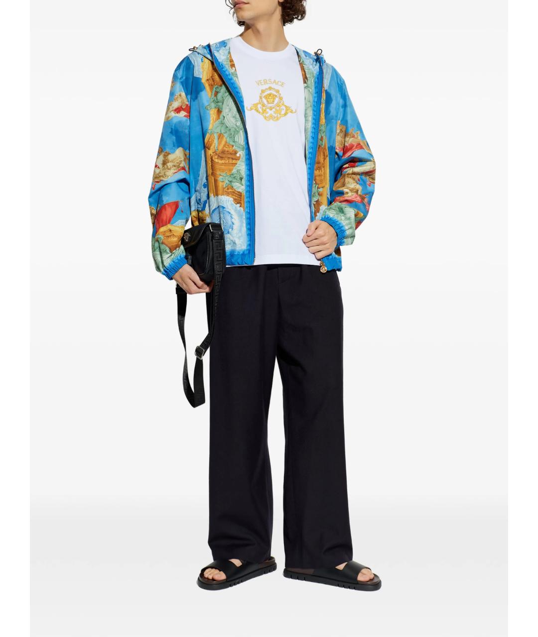 VERSACE Белая хлопковая футболка, фото 2