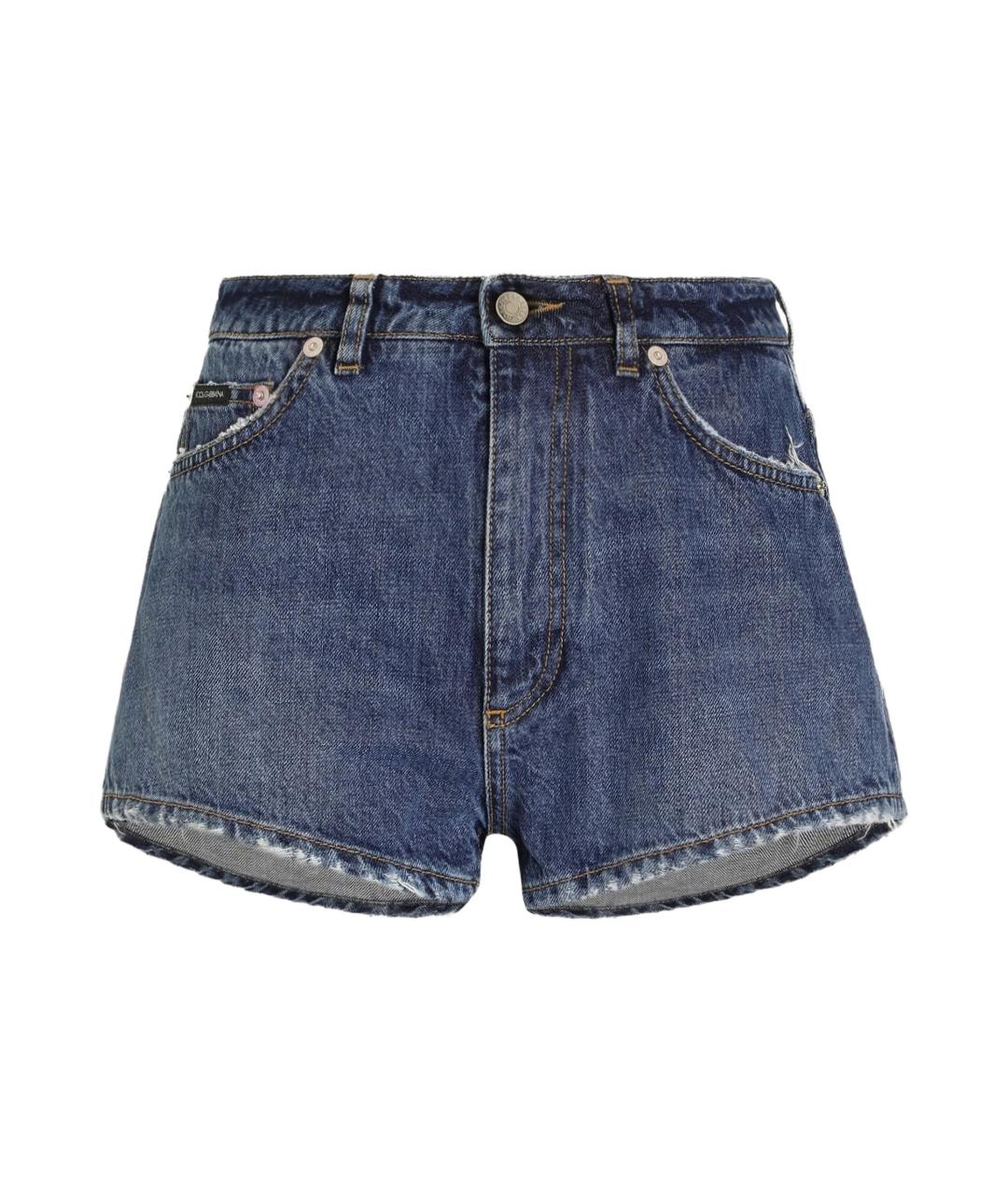 DOLCE&GABBANA Синие хлопковые шорты, фото 1