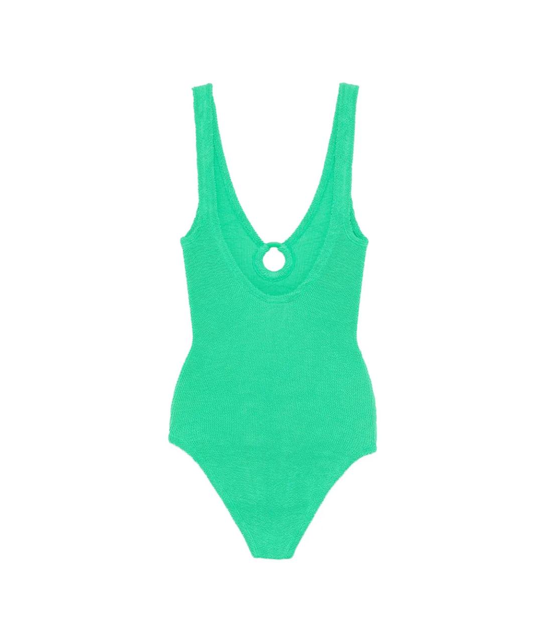 HUNZA G Зеленый полиамидовый купальник, фото 2