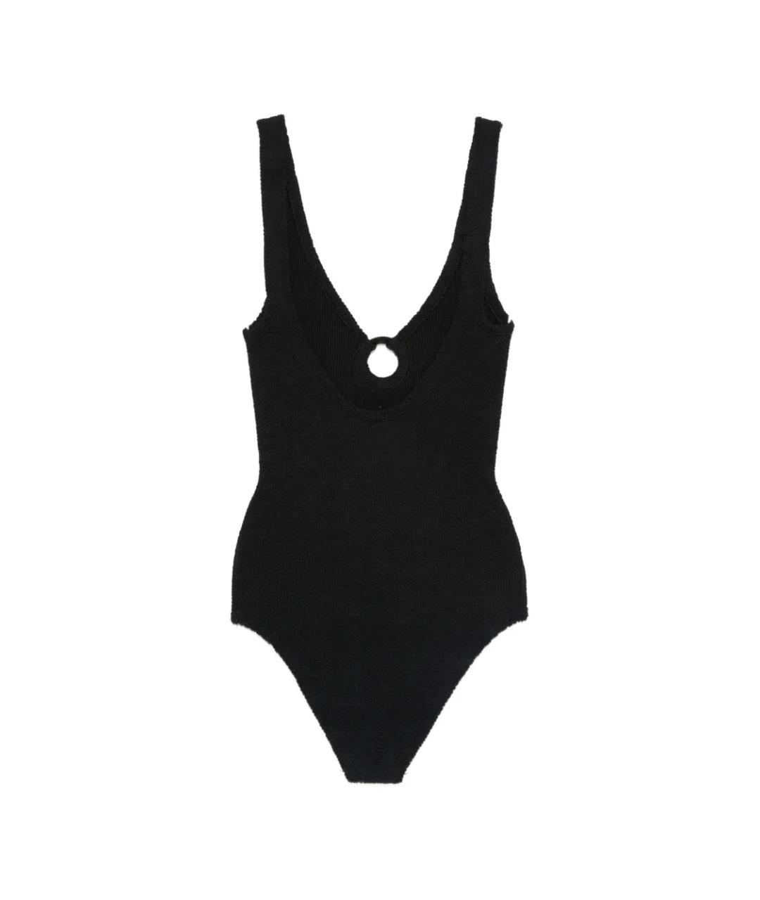 HUNZA G Черный полиамидовый купальник, фото 2