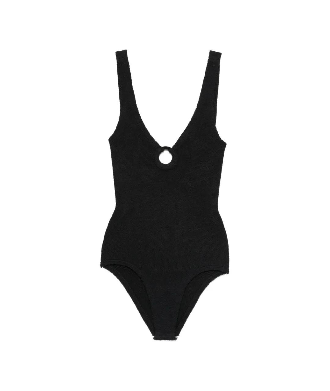 HUNZA G Черный полиамидовый купальник, фото 1