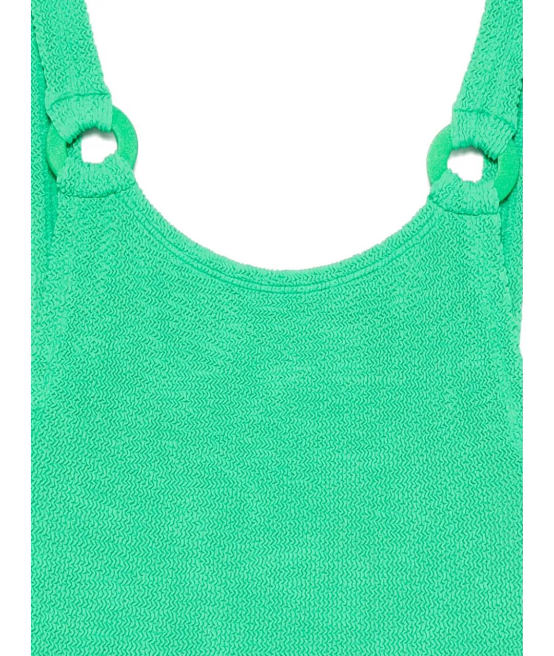 HUNZA G Зеленый полиамидовый купальник, фото 3