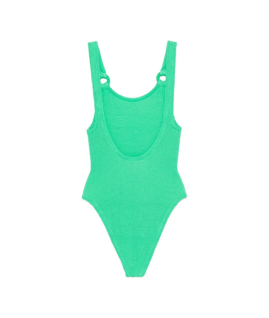 HUNZA G Зеленый полиамидовый купальник, фото 2