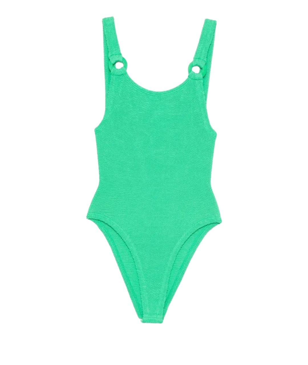 HUNZA G Зеленый полиамидовый купальник, фото 1