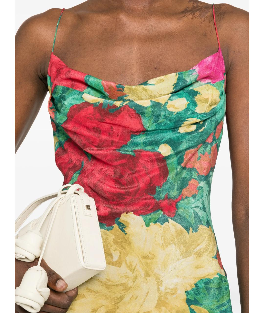 BALMAIN Мульти шелковое повседневное платье, фото 5