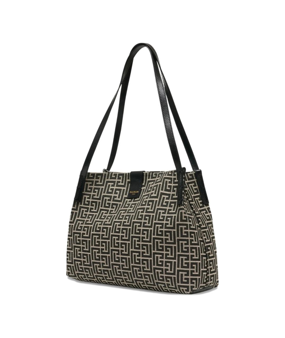 BALMAIN Черная хлопковая сумка тоут, фото 2