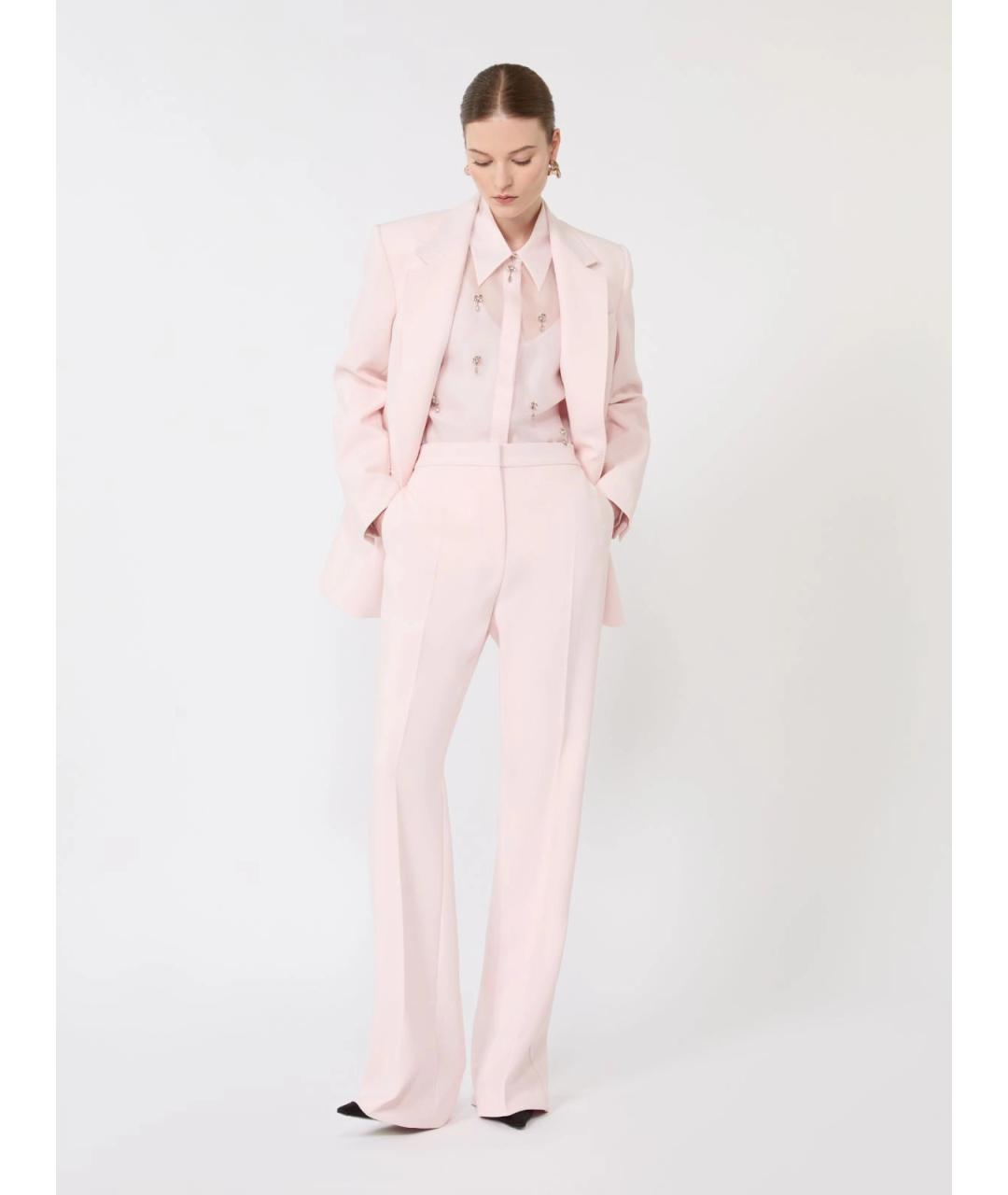 MAX MARA STUDIO Розовая шелковая рубашка, фото 2