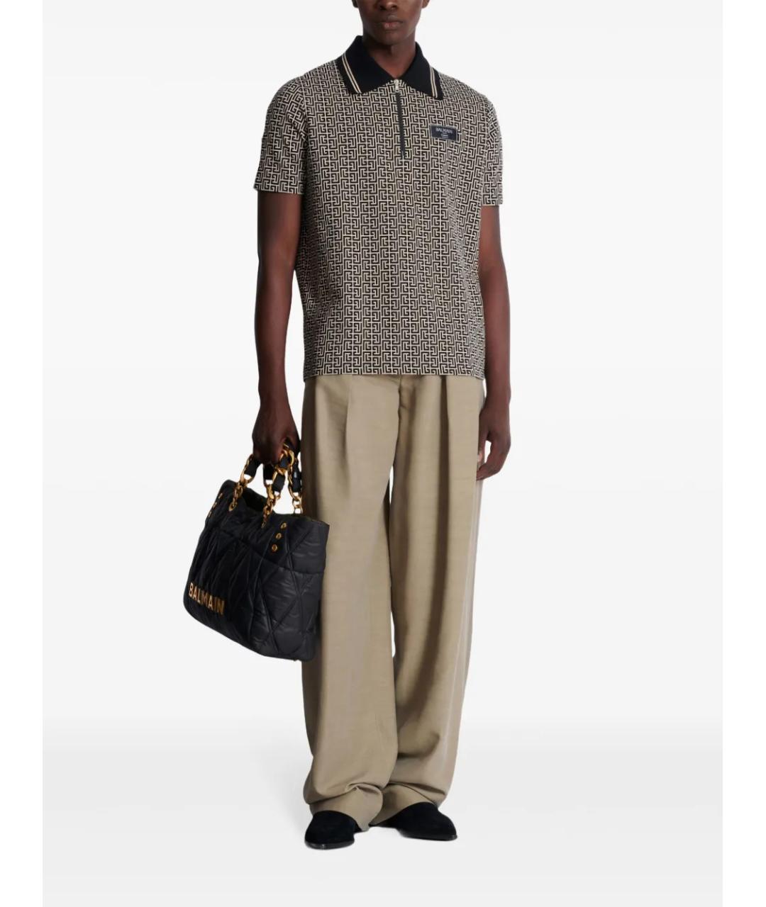 BALMAIN Мульти хлопковое поло с коротким рукавом, фото 2