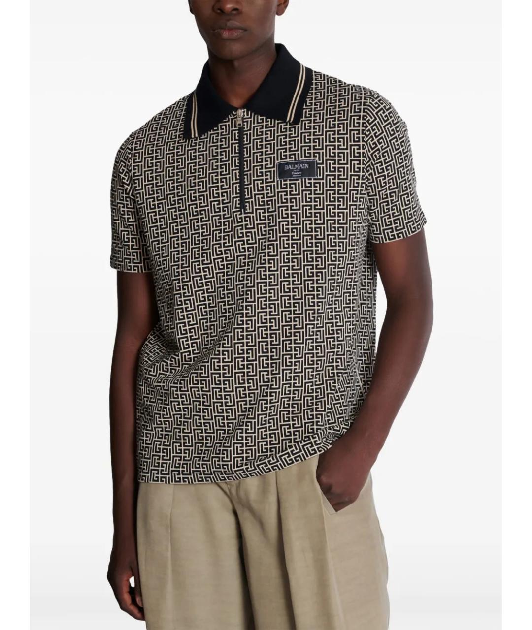 BALMAIN Мульти хлопковое поло с коротким рукавом, фото 5