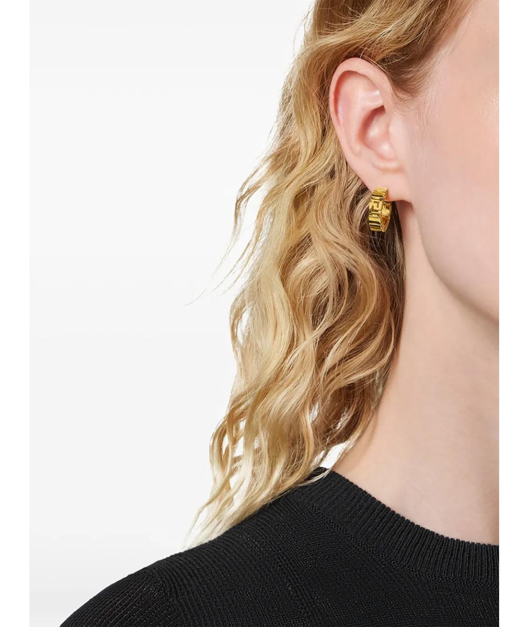 VERSACE Золотые металлические серьги, фото 2
