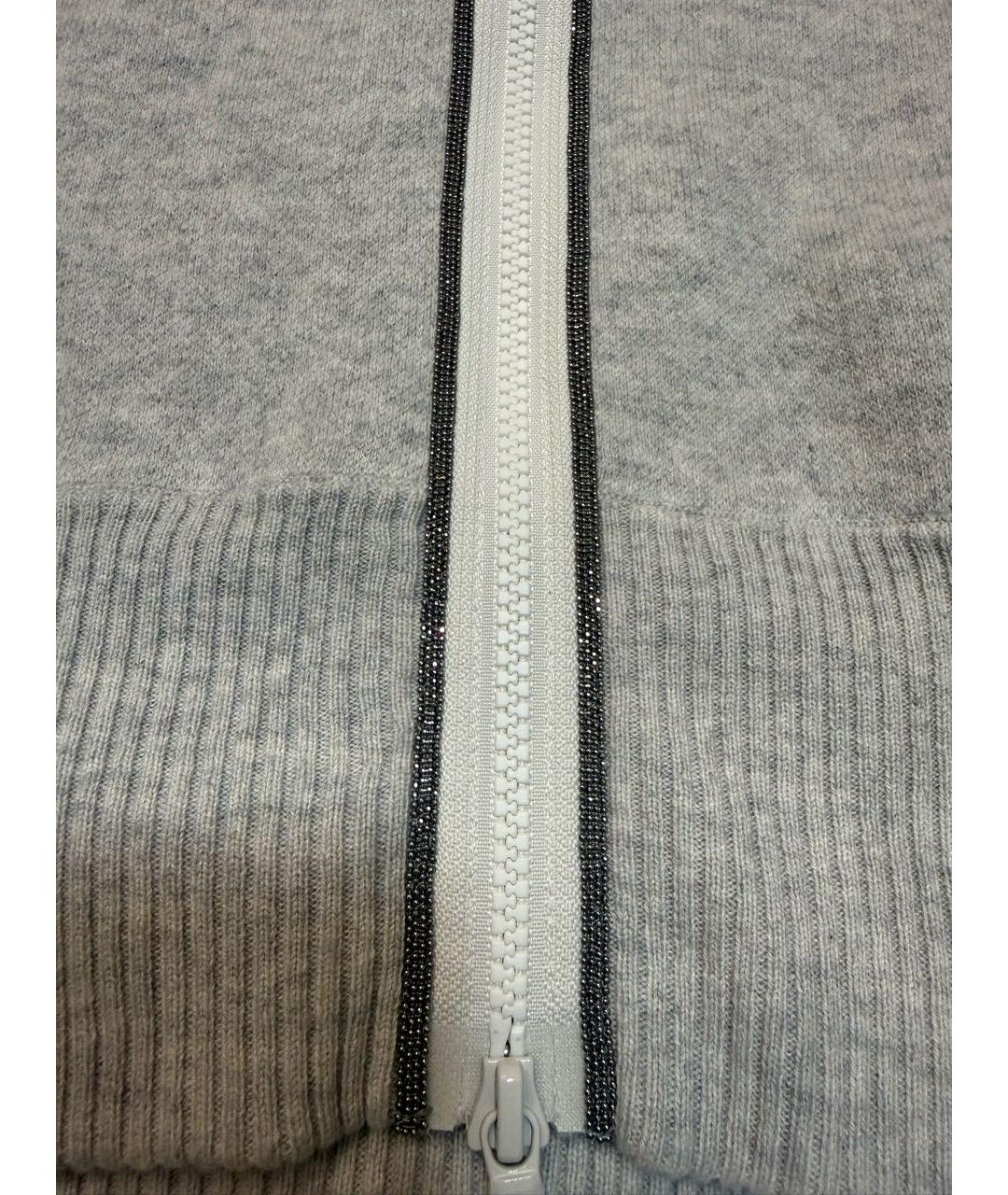 BRUNELLO CUCINELLI Серая кашемировая жилетка, фото 4