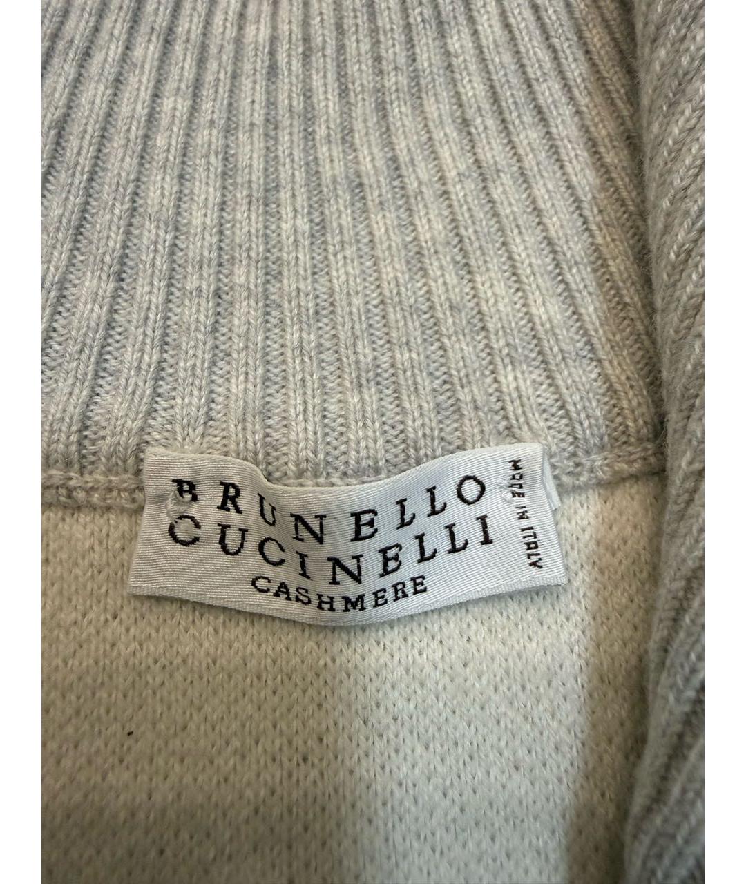 BRUNELLO CUCINELLI Серая кашемировая жилетка, фото 3