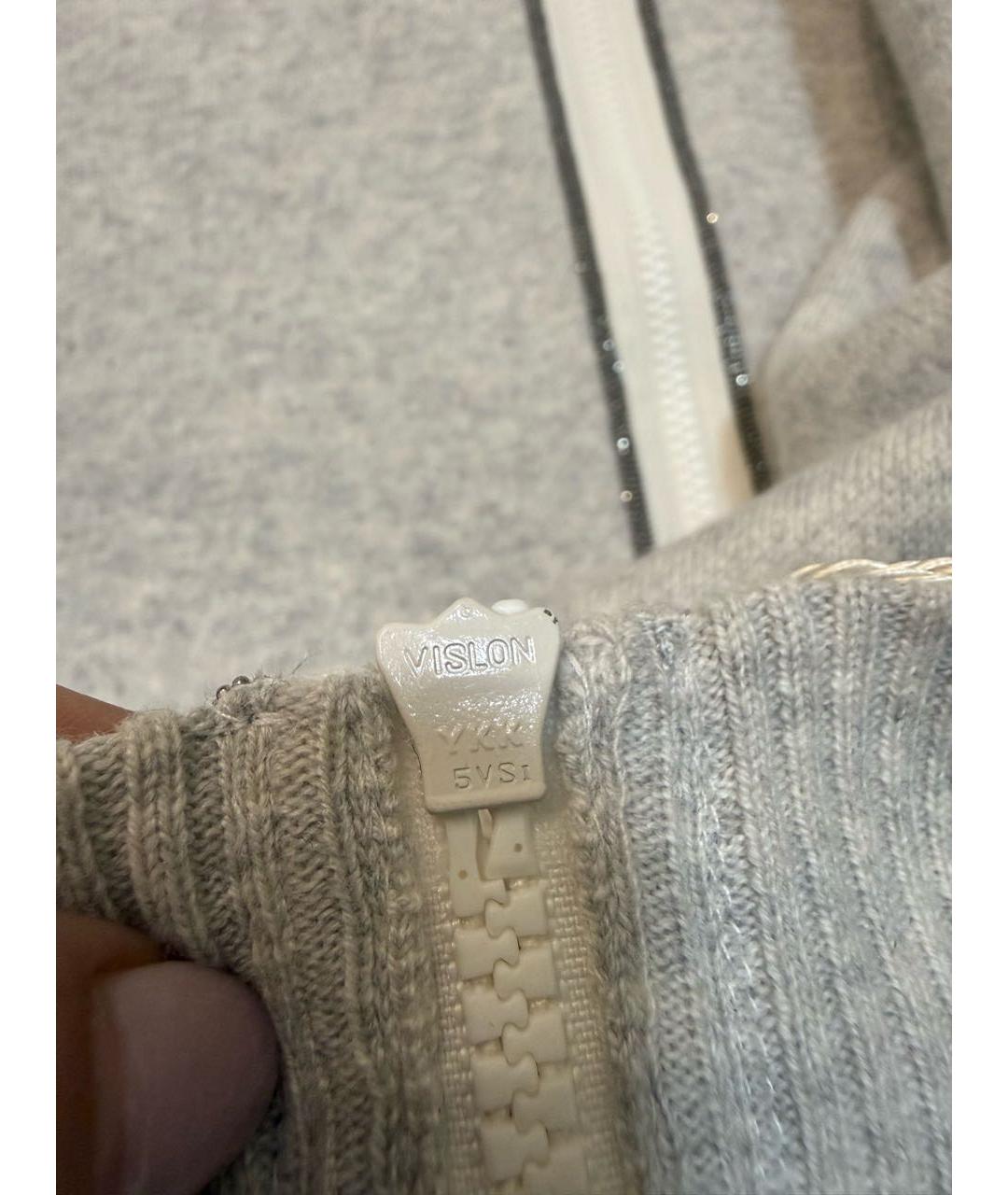 BRUNELLO CUCINELLI Серая кашемировая жилетка, фото 8
