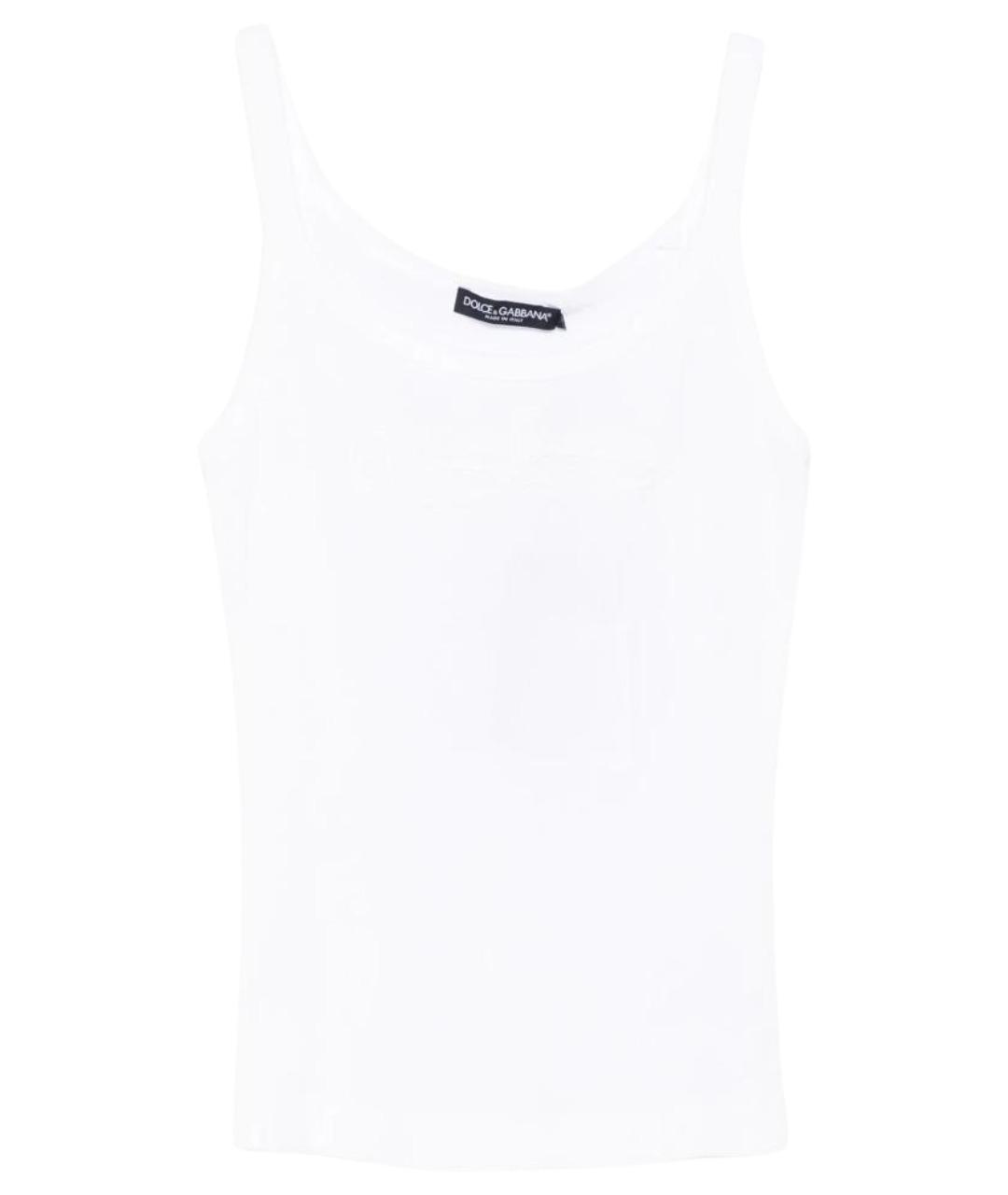 DOLCE&GABBANA Белая хлопковая майка, фото 1