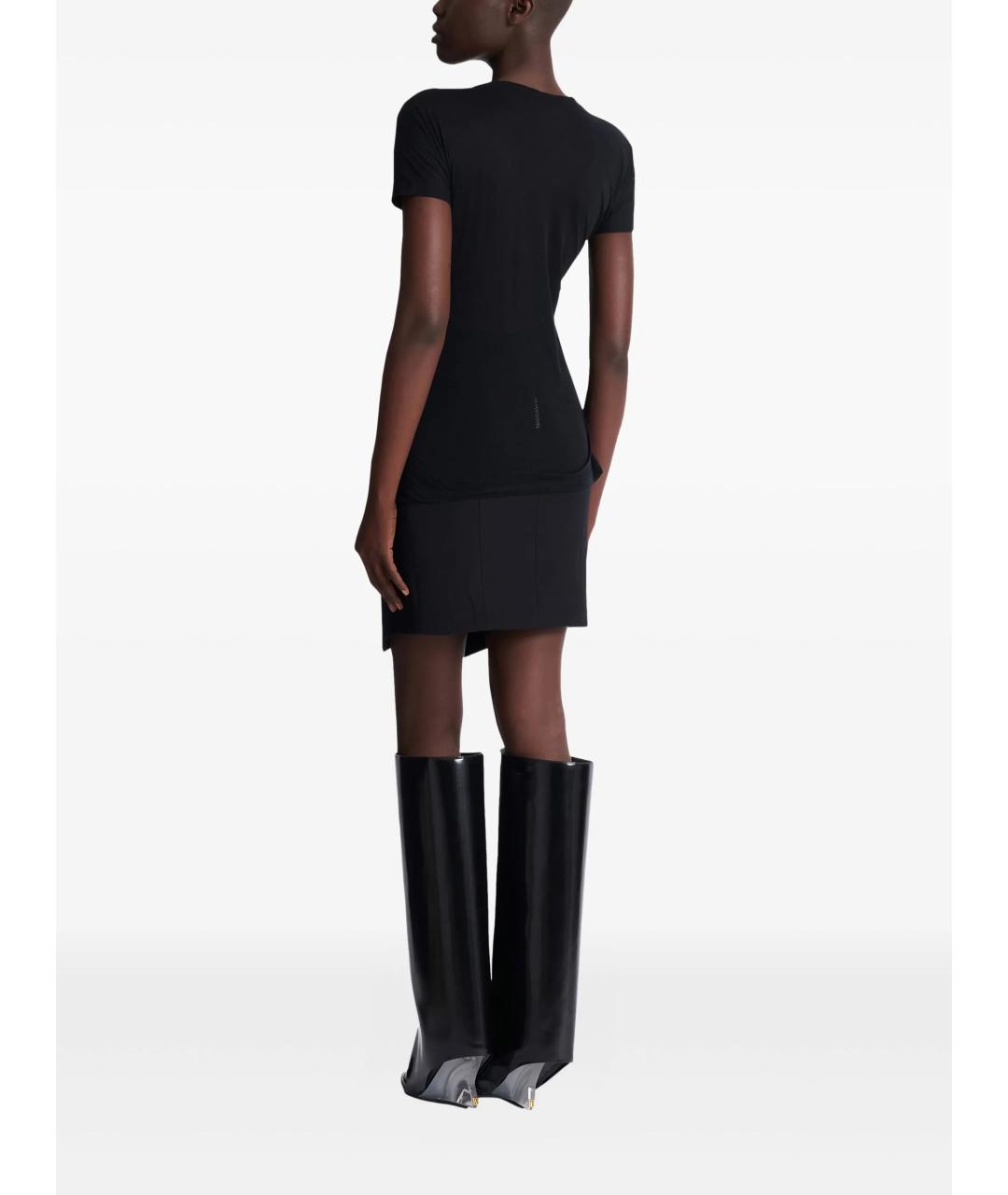 BALMAIN Черная хлопковая футболка, фото 4