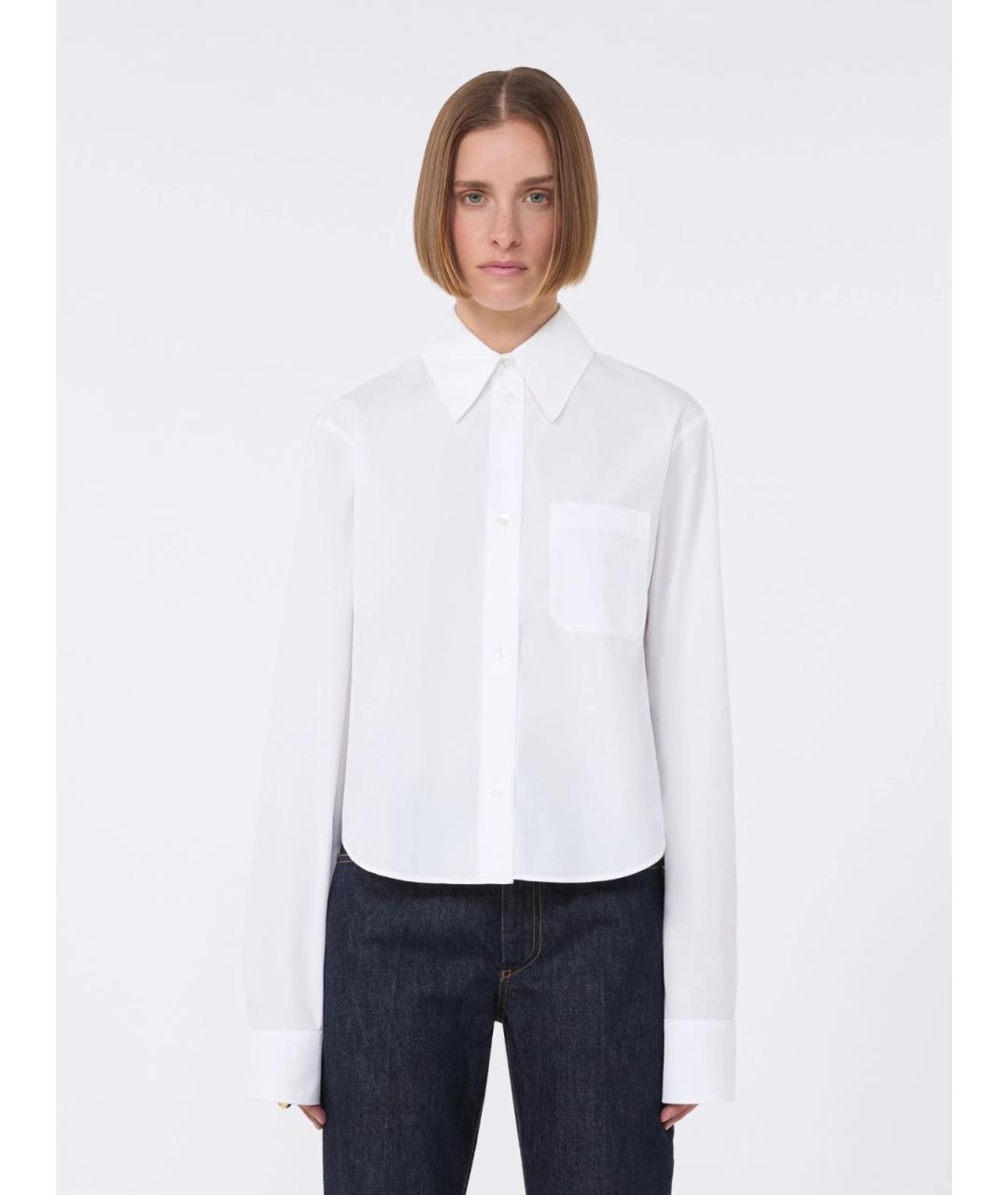 SPORTMAX Белая хлопковая рубашка, фото 3