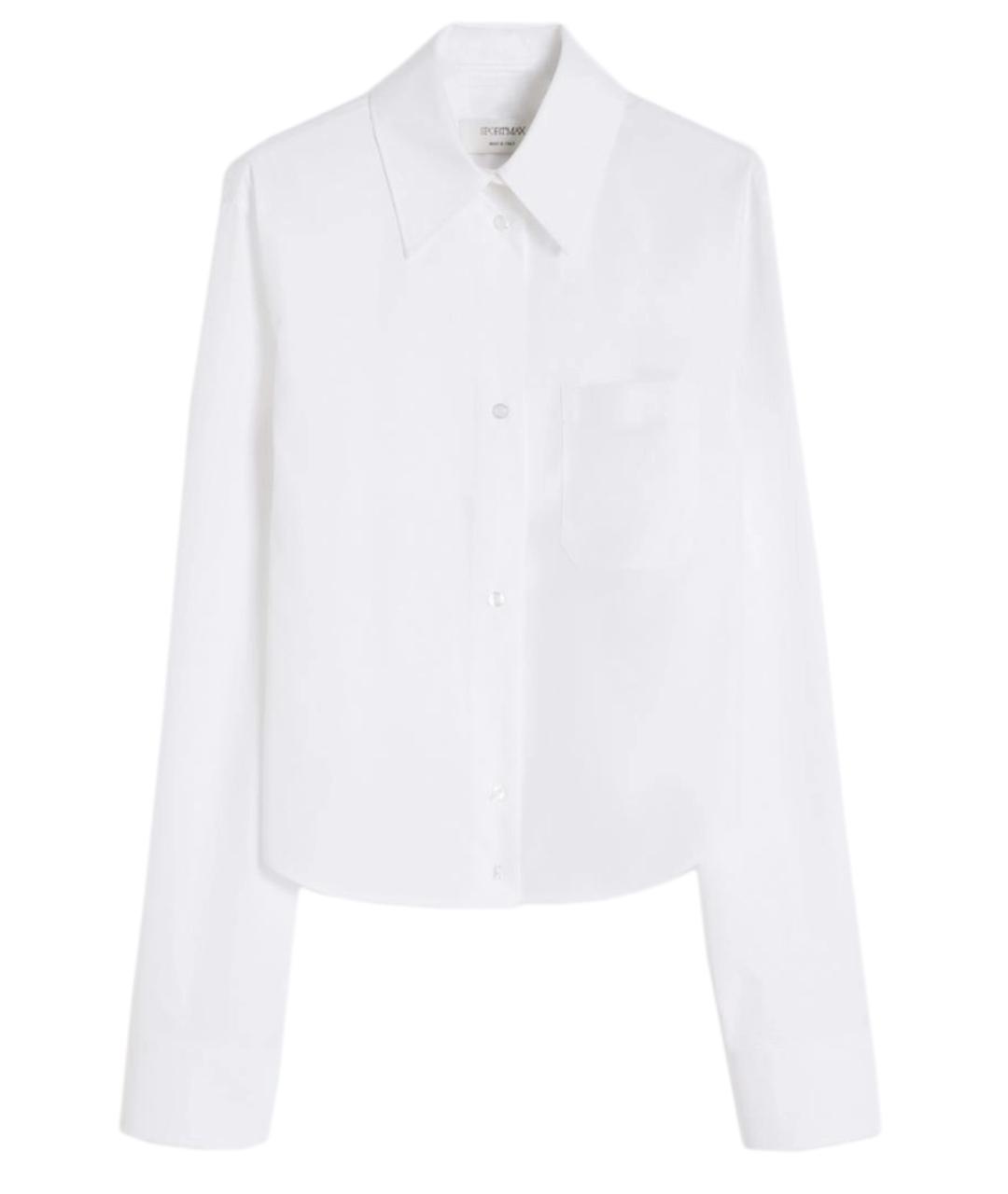 SPORTMAX Белая хлопковая рубашка, фото 1
