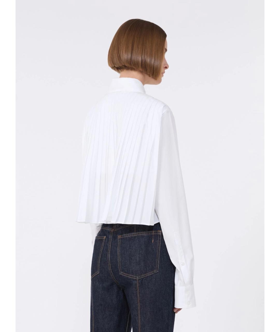 SPORTMAX Белая хлопковая рубашка, фото 4