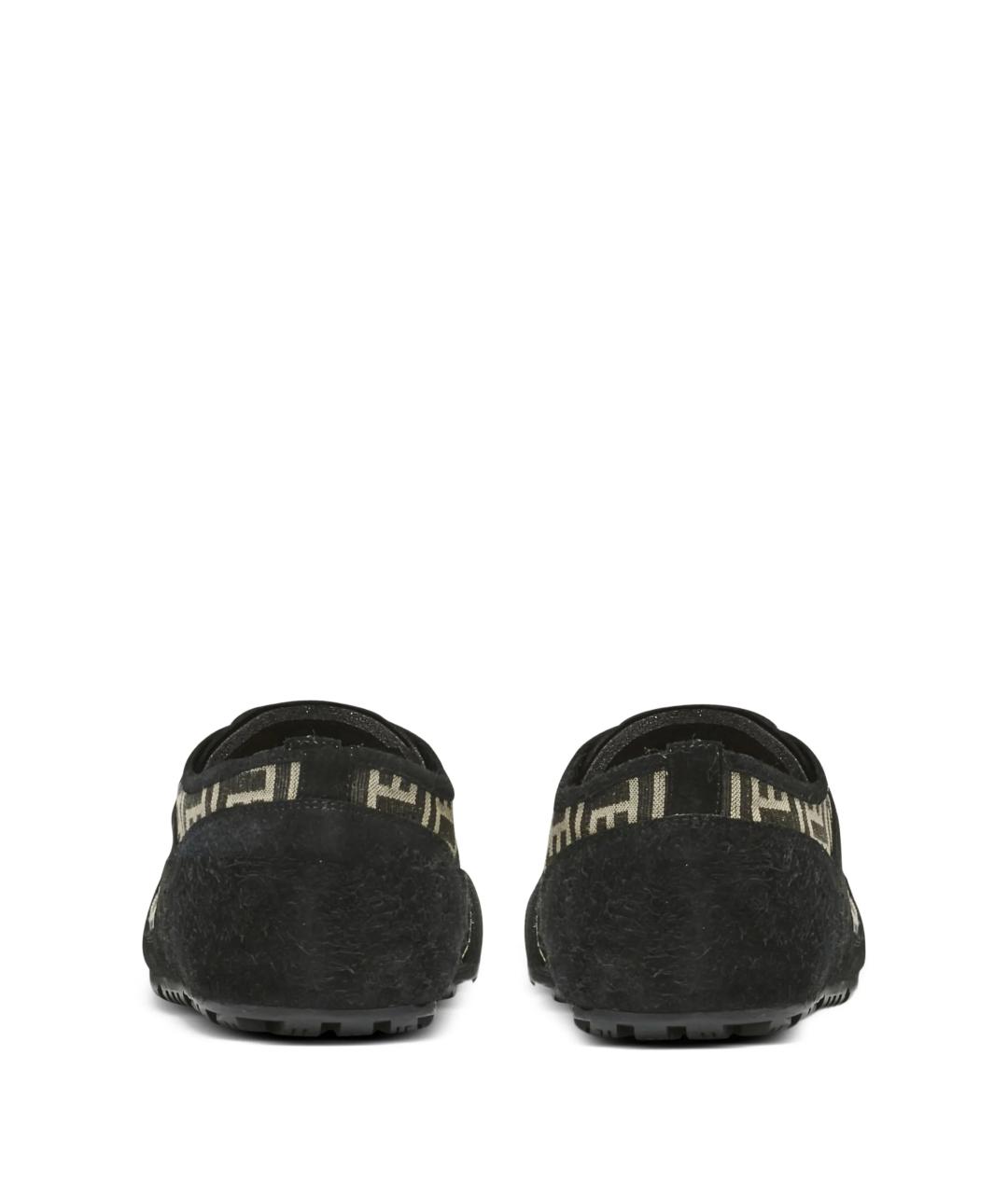 BALMAIN Черные замшевые низкие кроссовки / кеды, фото 3