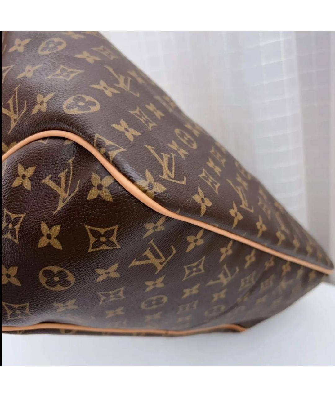 LOUIS VUITTON Коричневая кожаная сумка тоут, фото 5