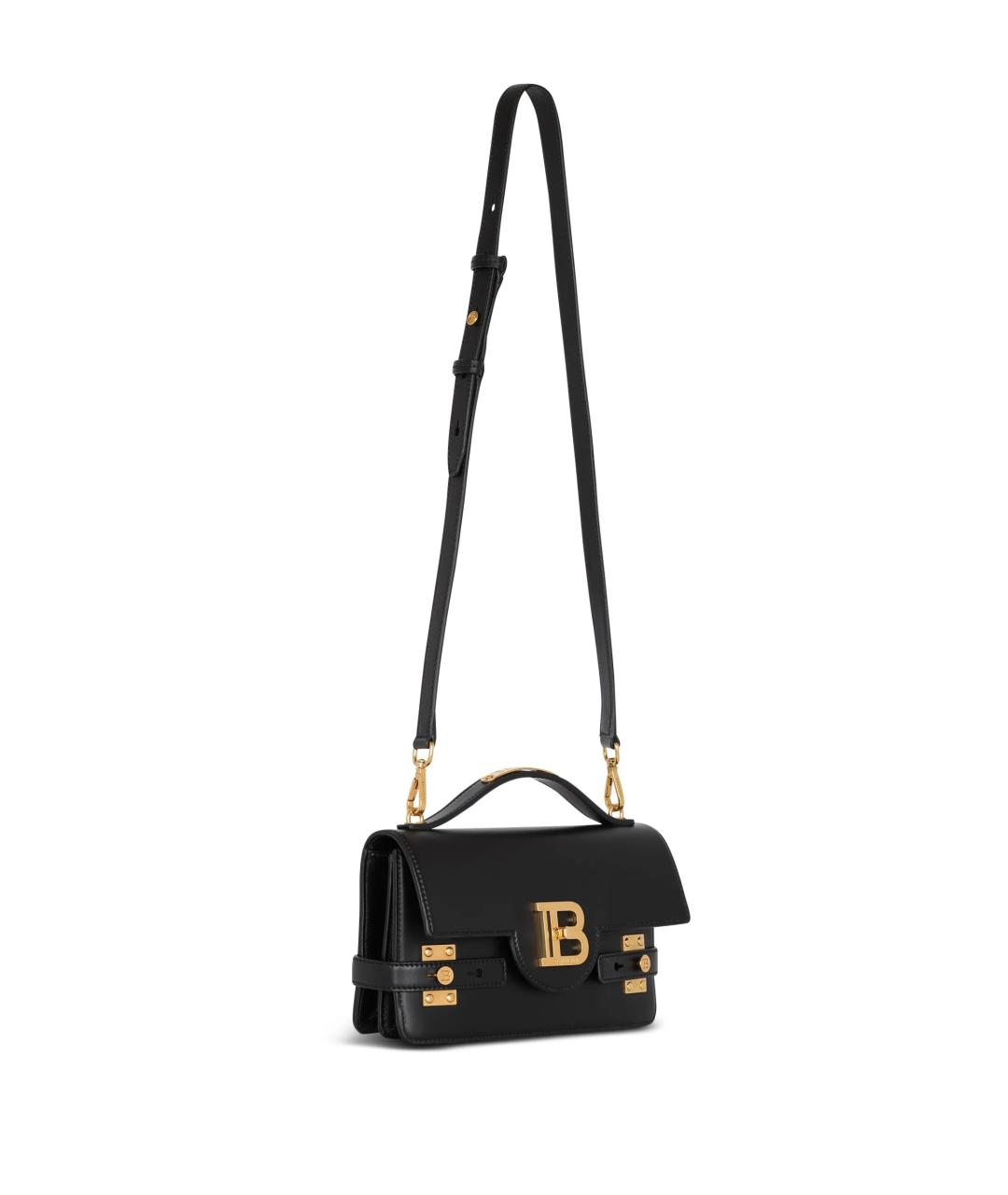 BALMAIN Черная кожаная сумка через плечо, фото 7