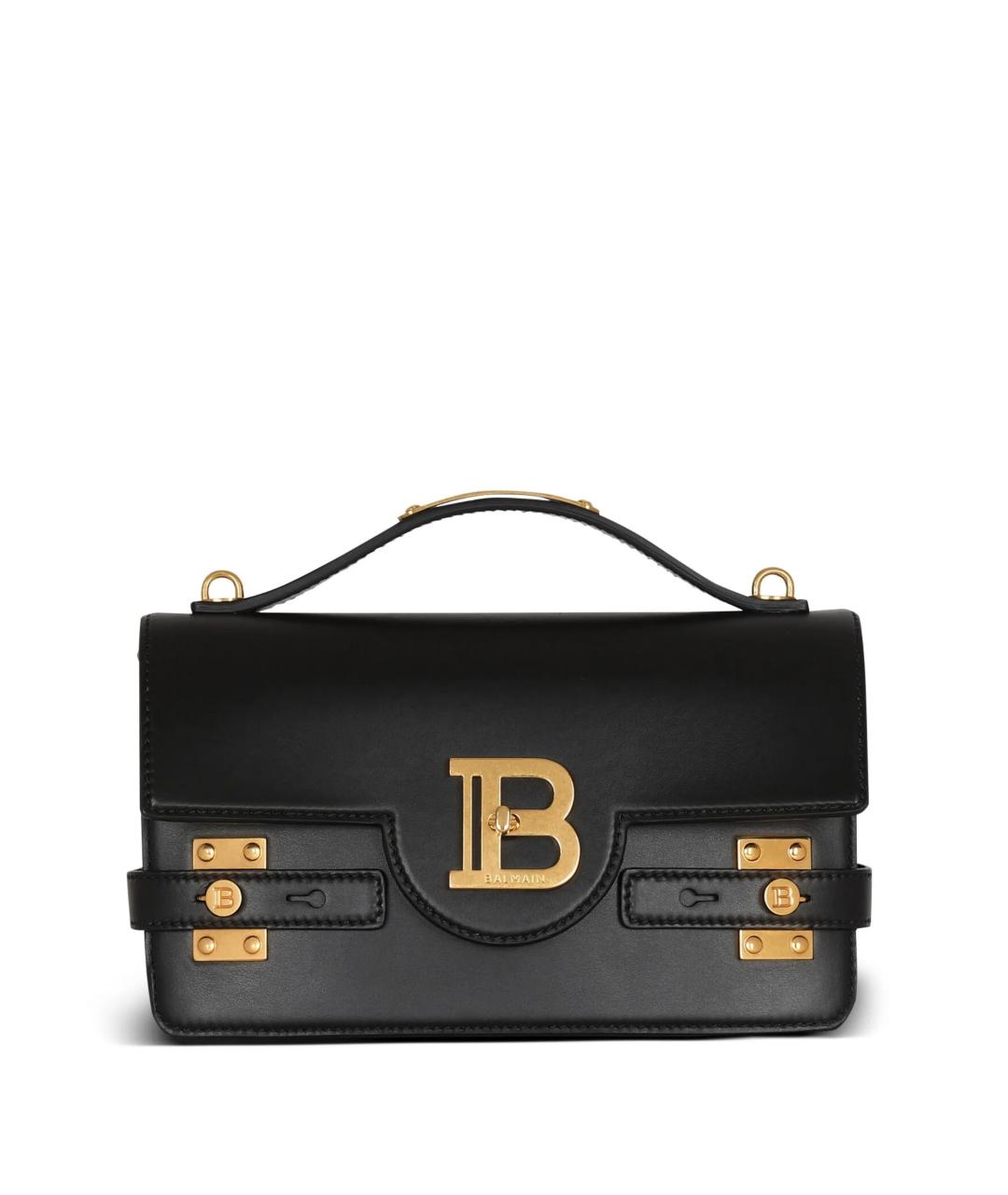 BALMAIN Черная кожаная сумка через плечо, фото 1