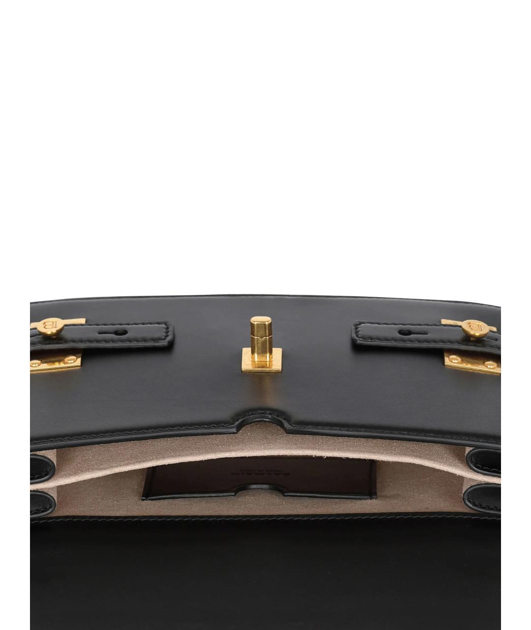 BALMAIN Черная кожаная сумка через плечо, фото 5