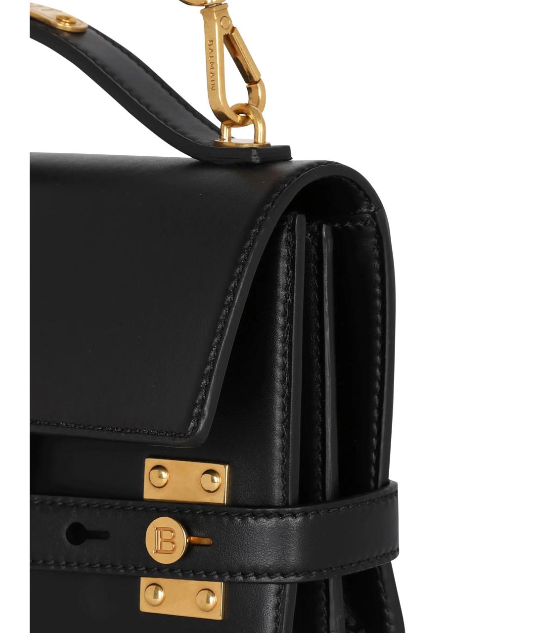 BALMAIN Черная кожаная сумка через плечо, фото 6