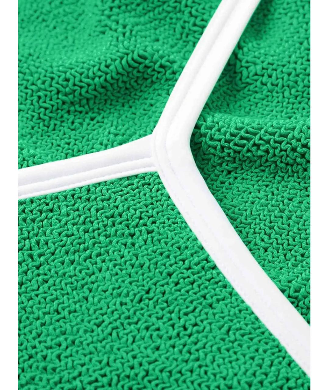 HUNZA G Зеленый полиамидовый купальник, фото 2