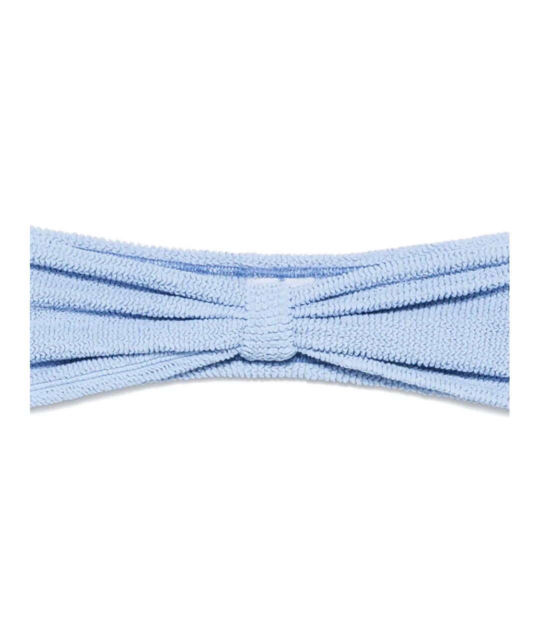 HUNZA G Голубой полиамидовый купальник, фото 3