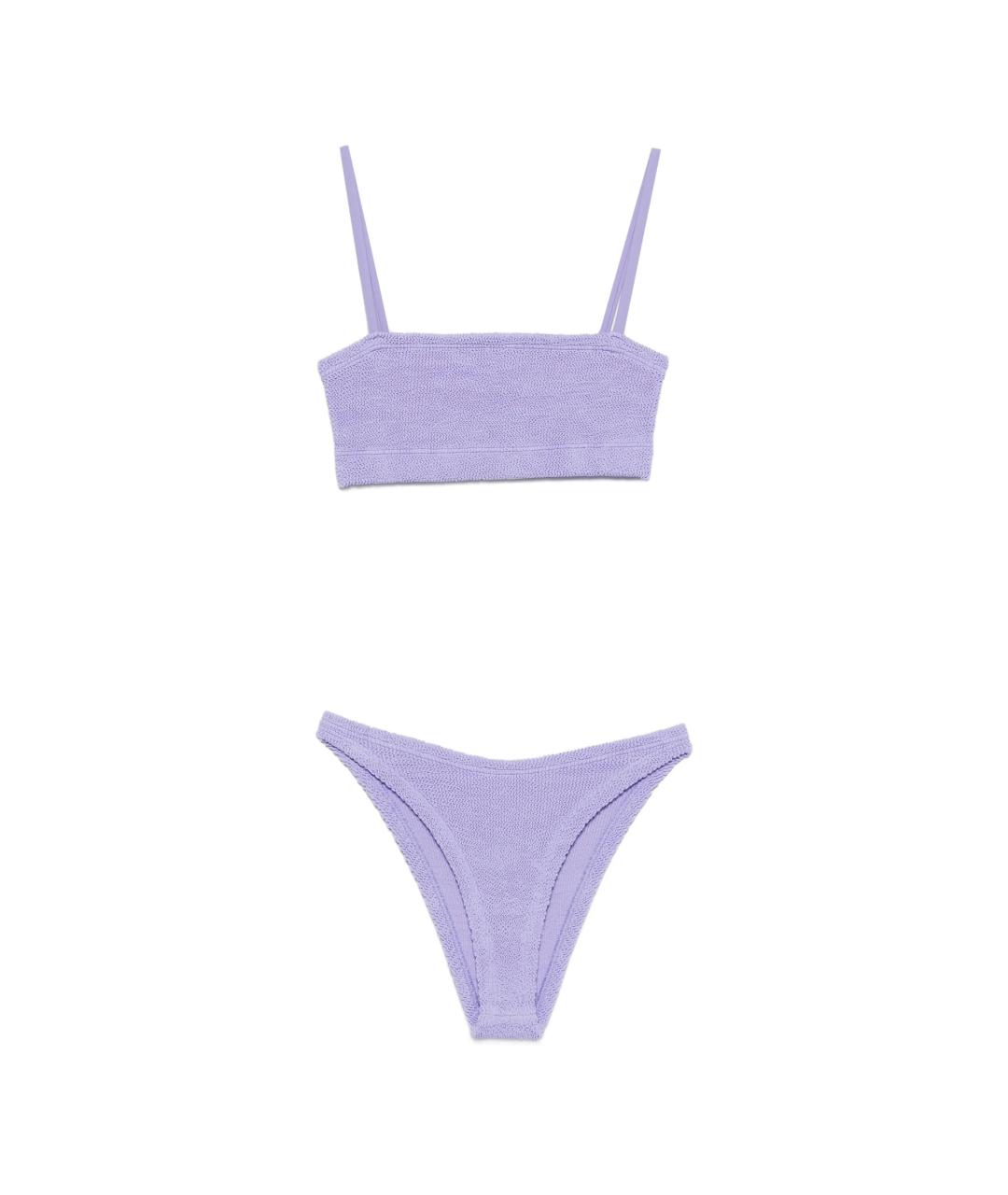 HUNZA G Фиолетовый полиамидовый купальник, фото 1