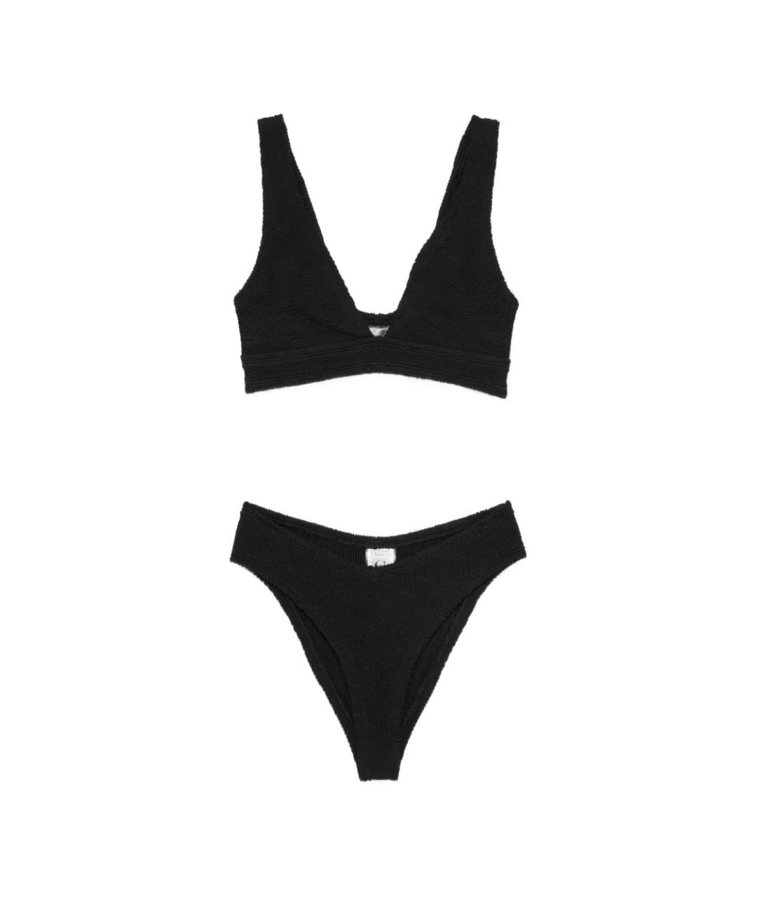 HUNZA G Черный полиамидовый купальник, фото 1