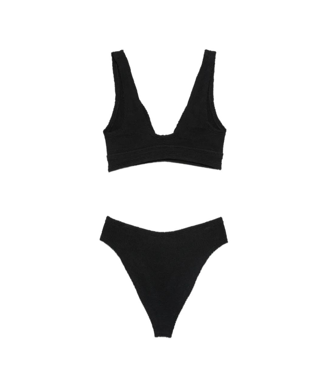 HUNZA G Черный полиамидовый купальник, фото 2